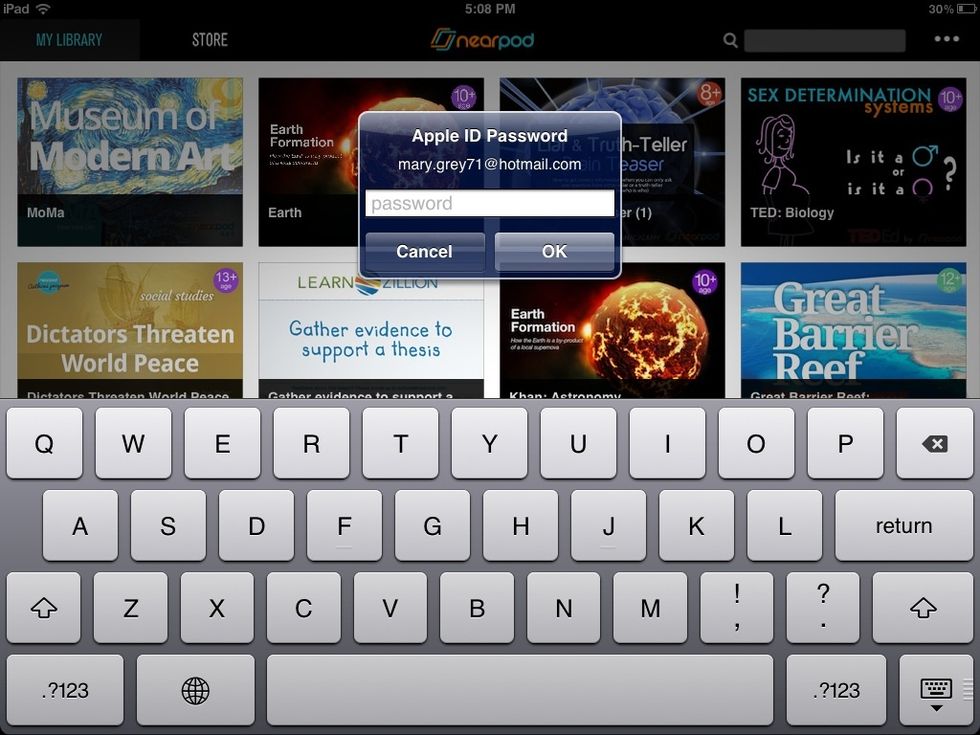 Enter your Apple ID password.