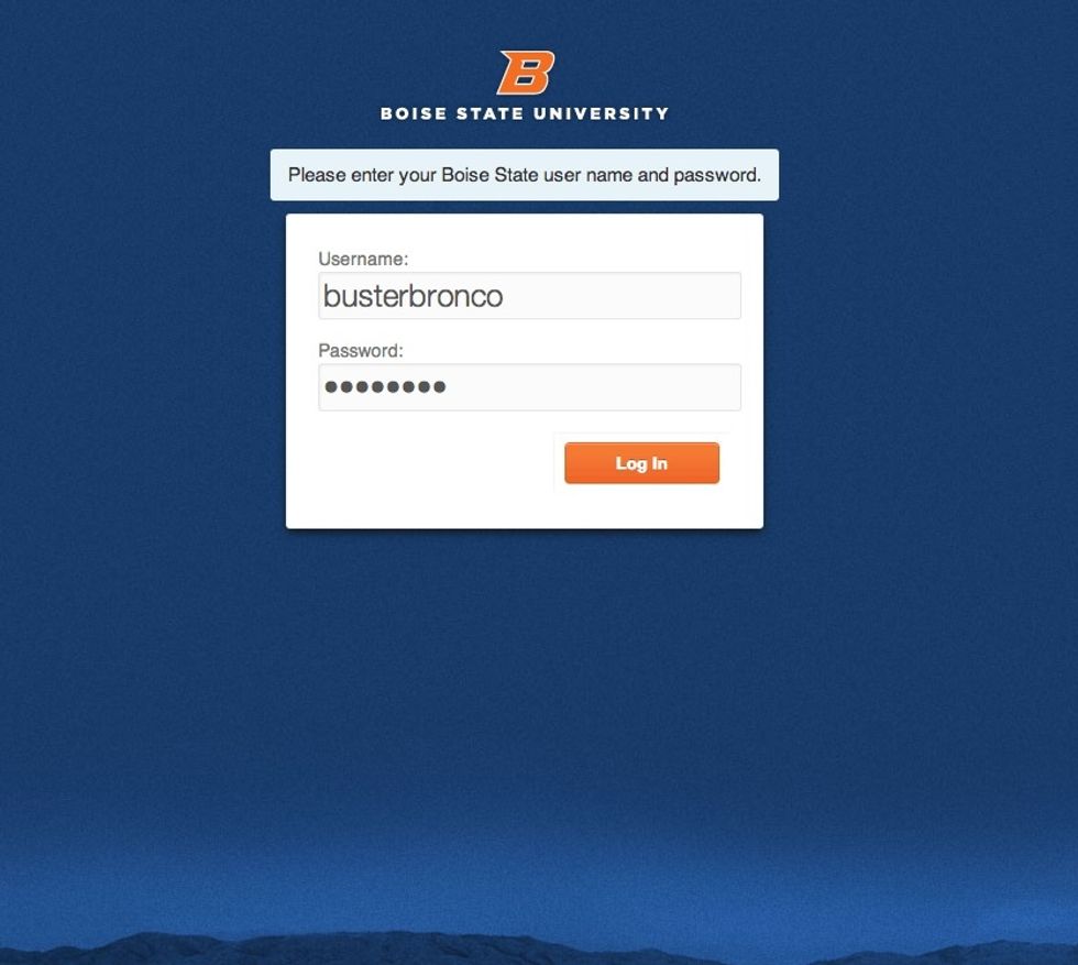Enter your Boise State username and password.