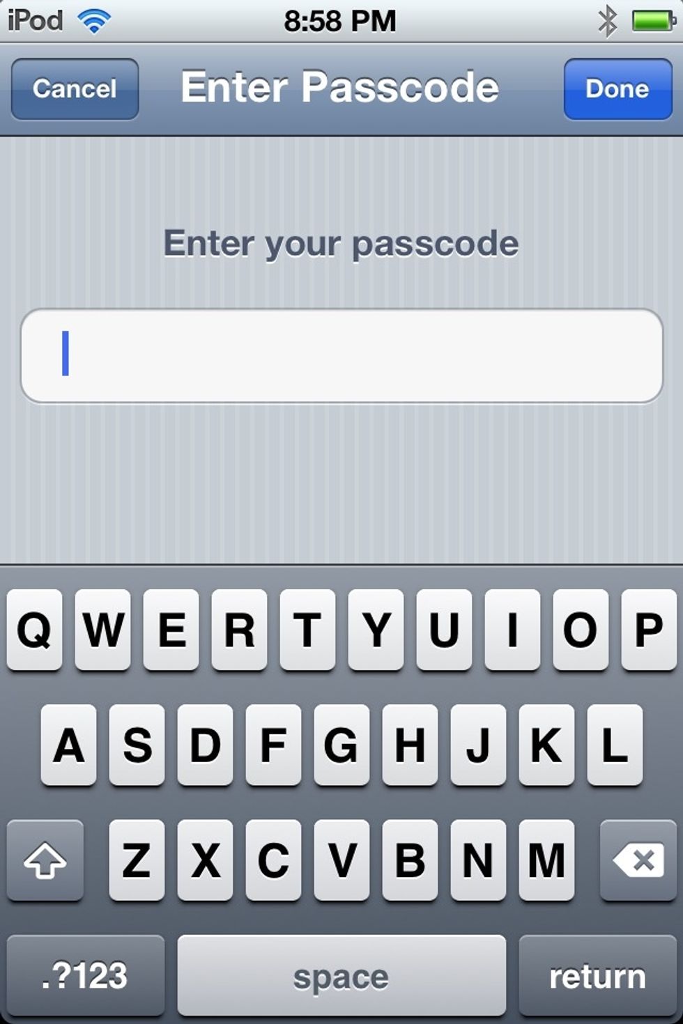 Enter your passcode