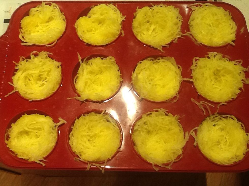 Equal out and make a dip in each cup.