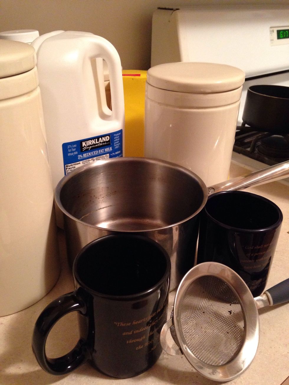 Equipments you need. Listed in supplies