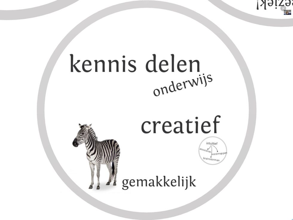 Er is ook een onderwijsvariant, deel je Prezi met anderen, werk samen, gebruik het ook om te mindmappen.