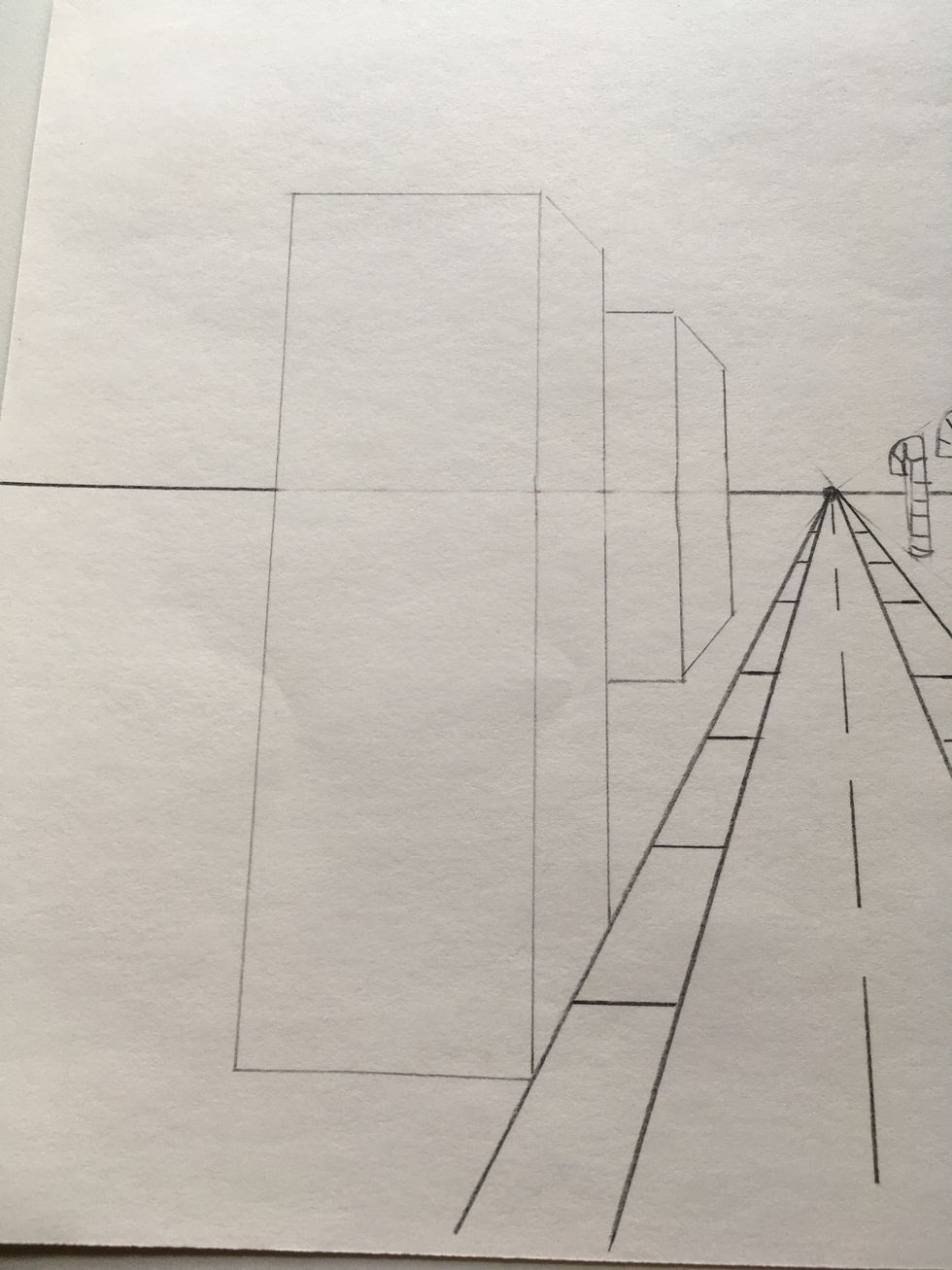 Erase guidelines and horizon line.