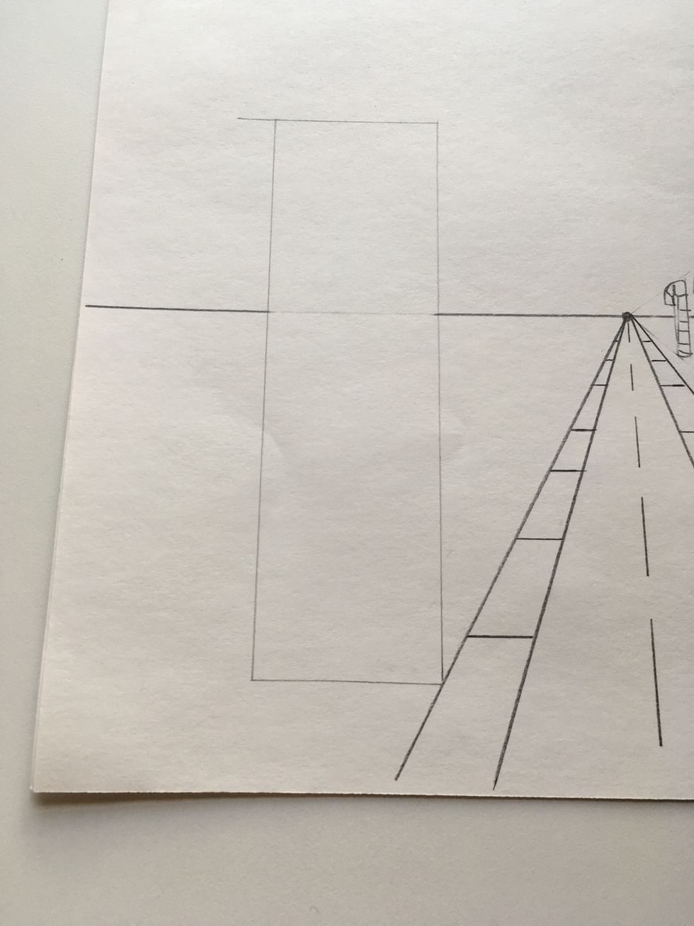 Erase horizon line inside rectangle.