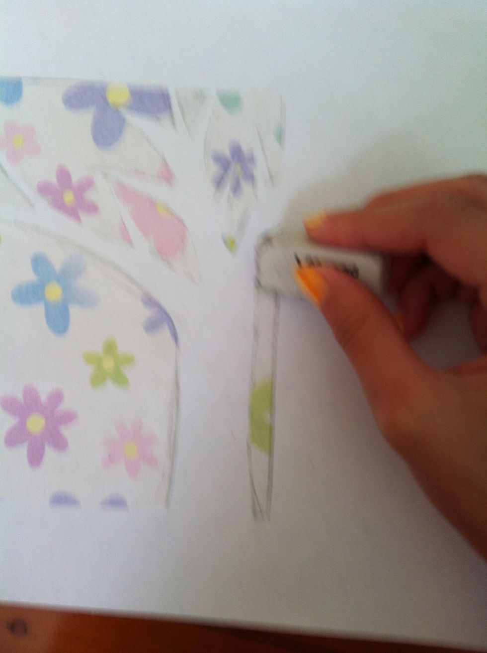 Erase pencil marks if u hav any very carefully