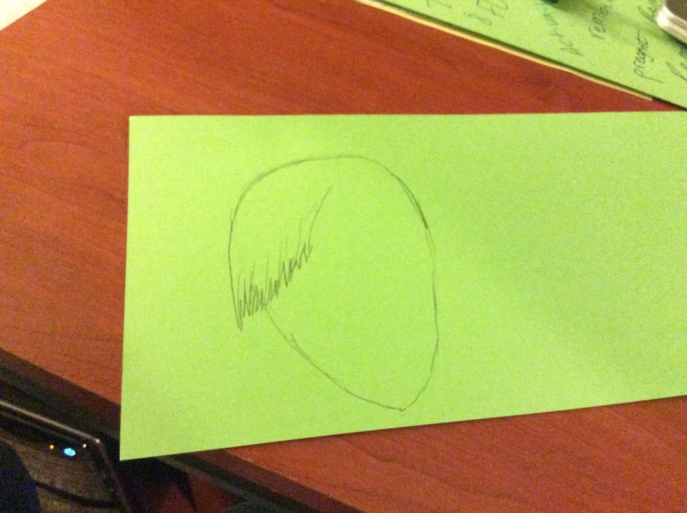 Erase the head part so it's not seen and it'll look like the person has more or thicker hair