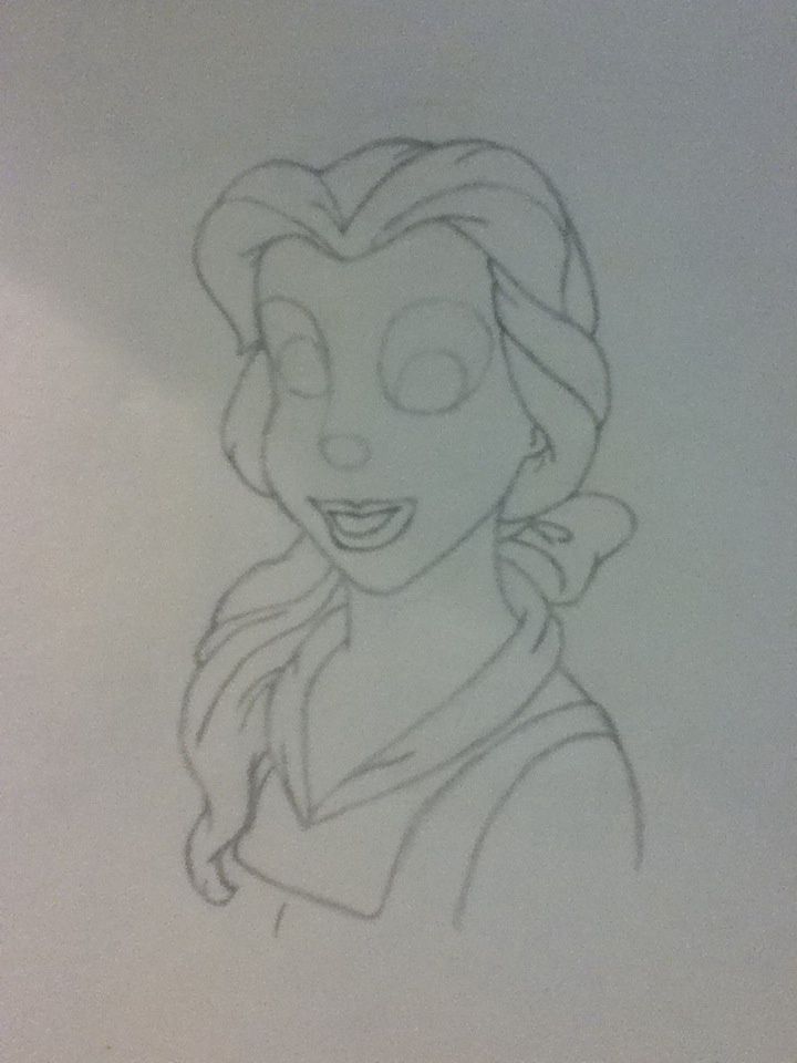 How To Draw Belle From Beauty And The Beast