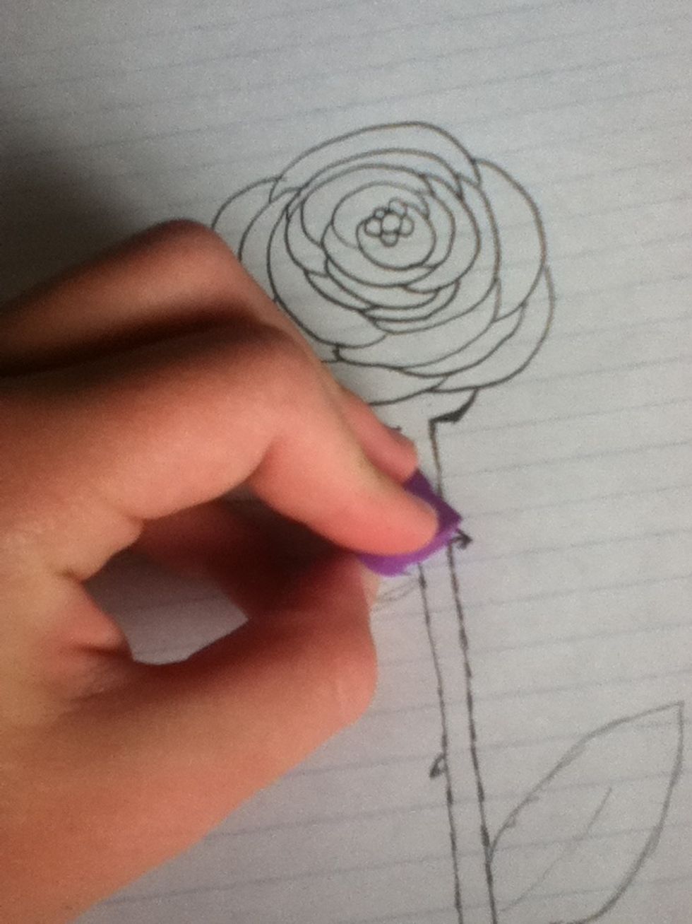 Erase the lines in the thorns!!