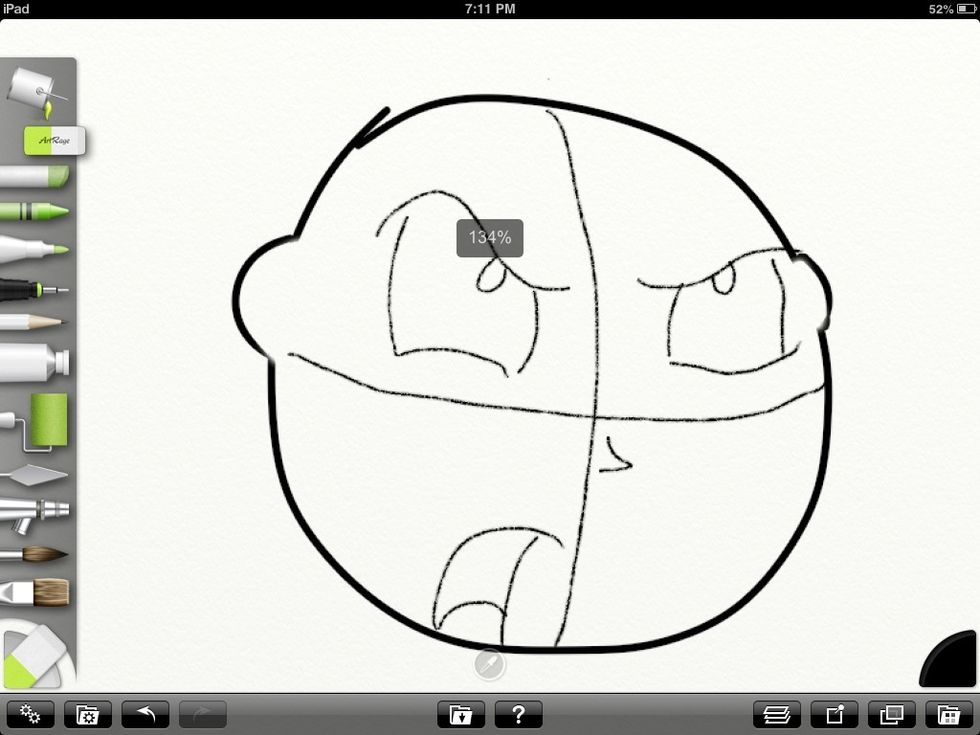 Erase the part not needed as shown