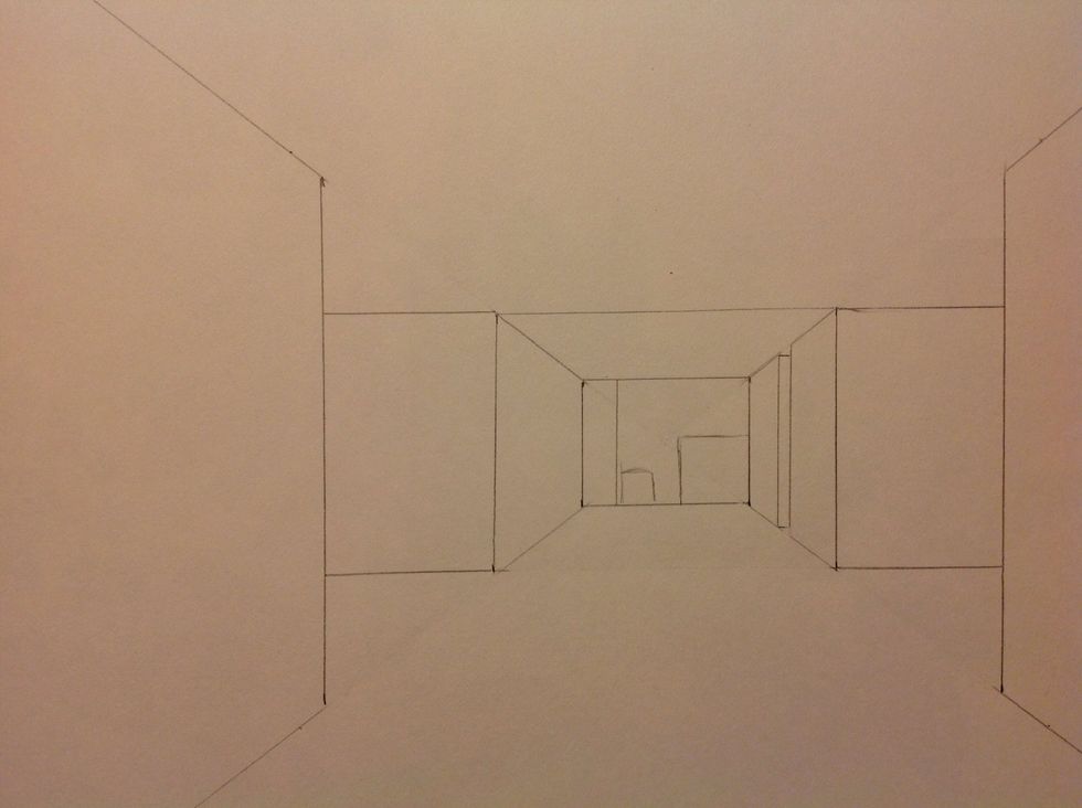 Erase the small diagonals at the top and bottom of the line you just drew.