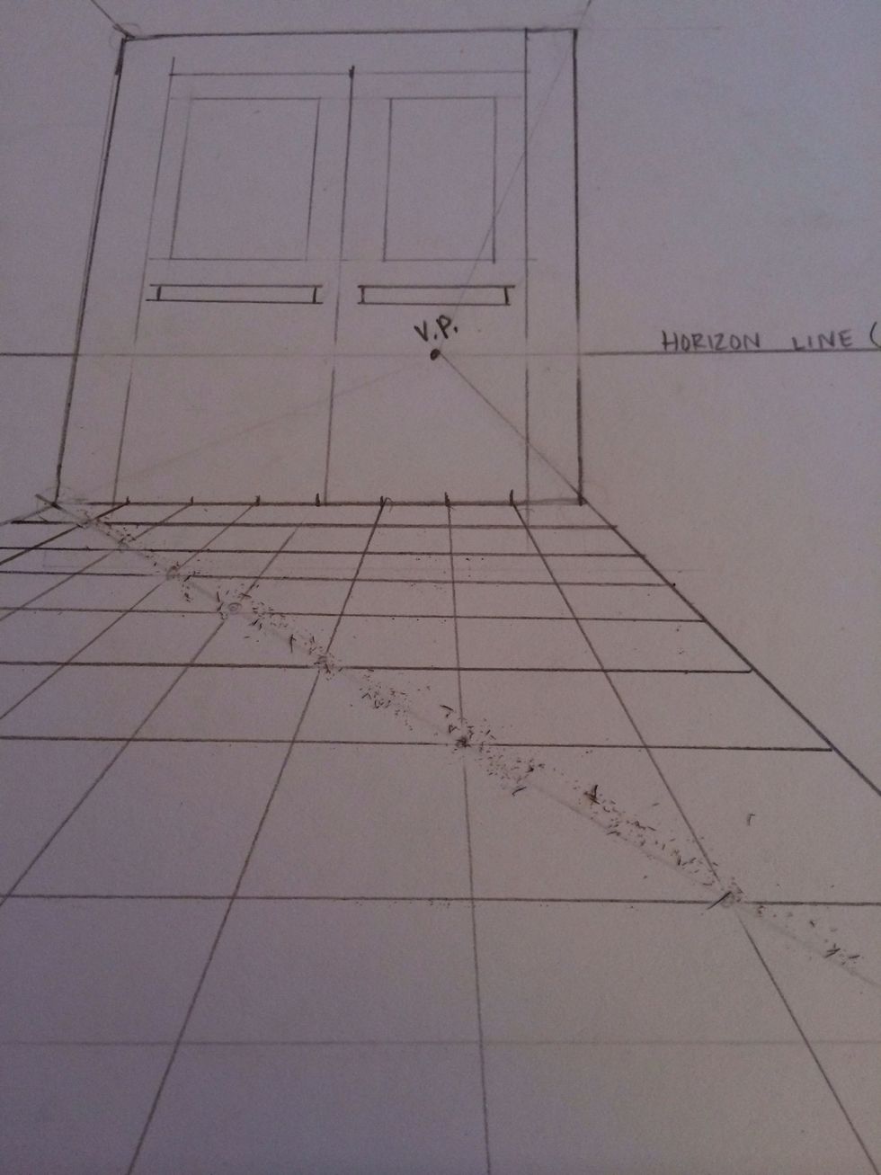 erase your diagonal and your dots.