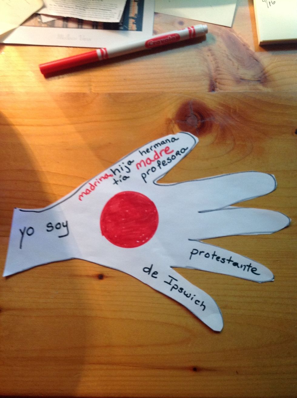 Escribe tu religi\u00f3n  en el dedo anular