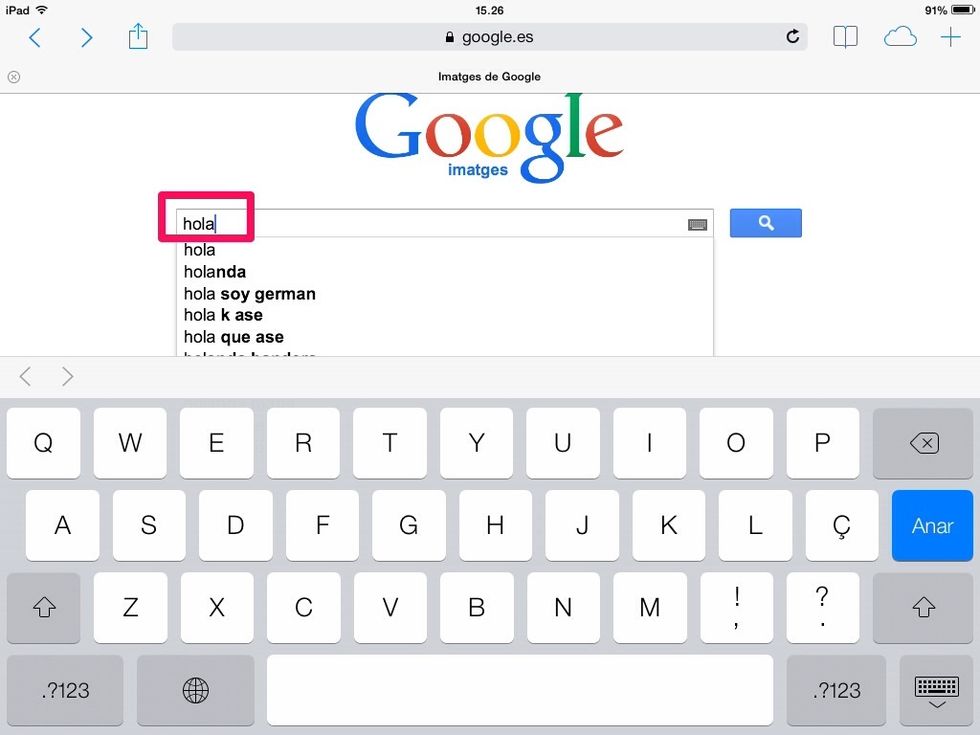 Escrivim el que buscem.