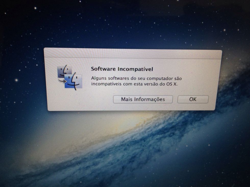 Esta ventana aparecer\u00e1 si existen aplicaciones que no son compatibles con Mountain Lion. En especial las mas antiguas. Dele OK.