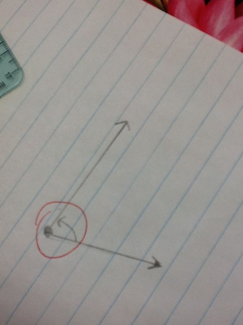 Estimate whether the angle is an acute, obtuse, or right. You look at the arc to see what your considering.