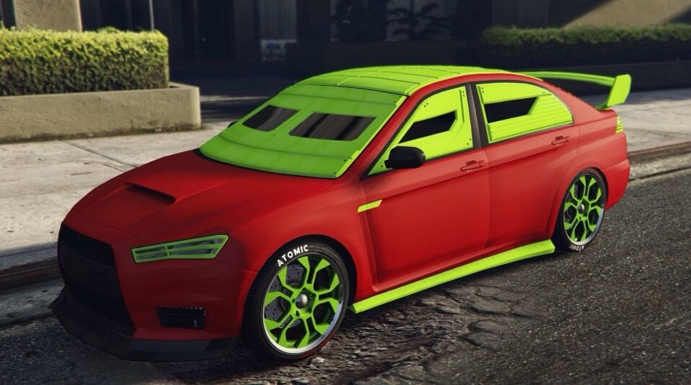 Evade the police and the bikes , then go to the garage and take the kuruma