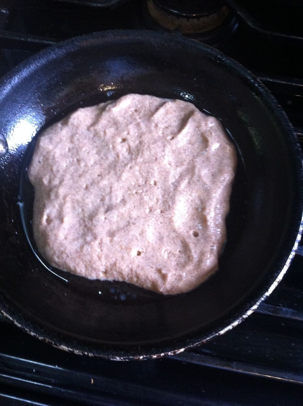 Even it out in the pan to about 1/4 inch high.