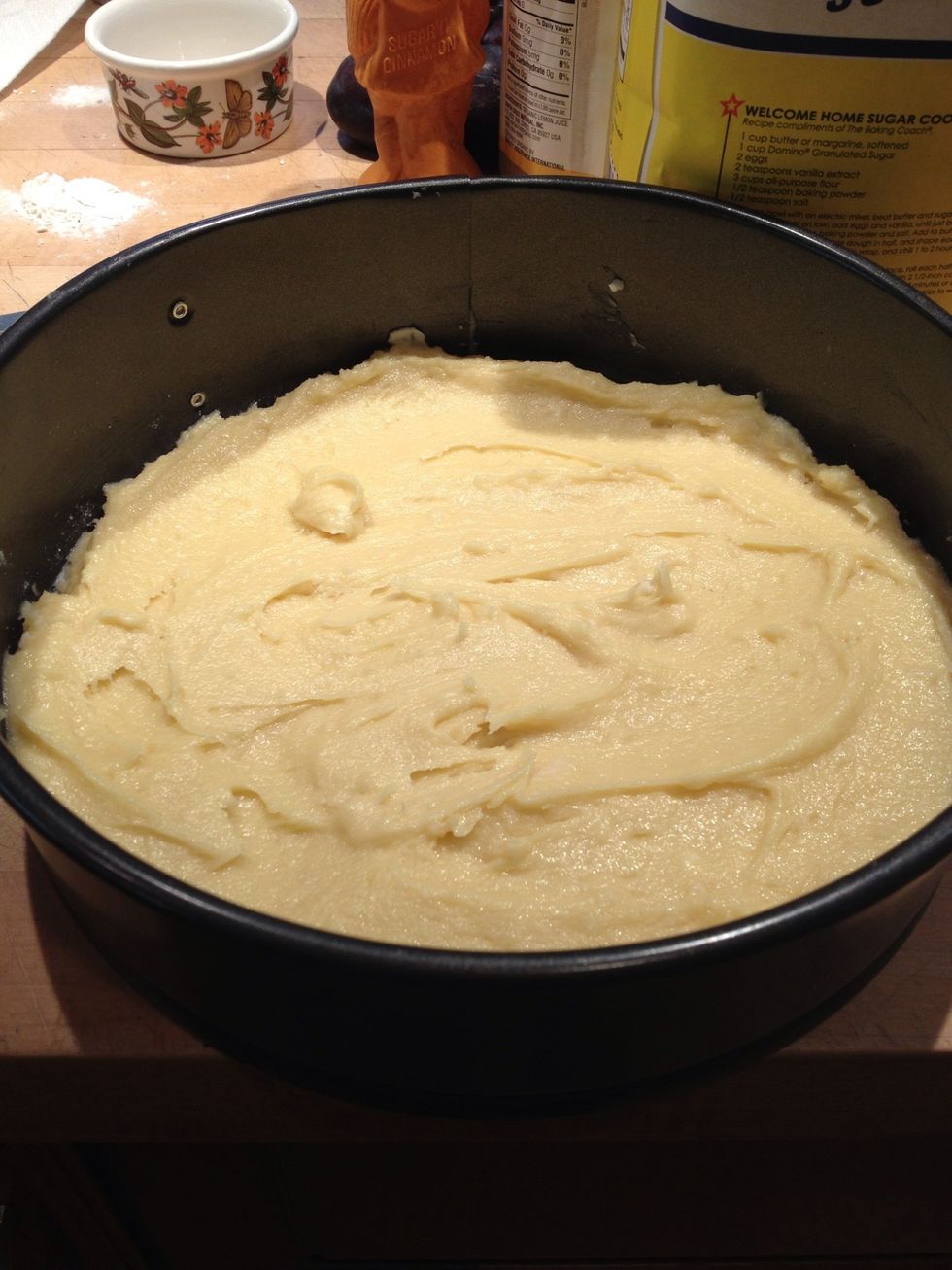 Even out the top. Batter will be thick.