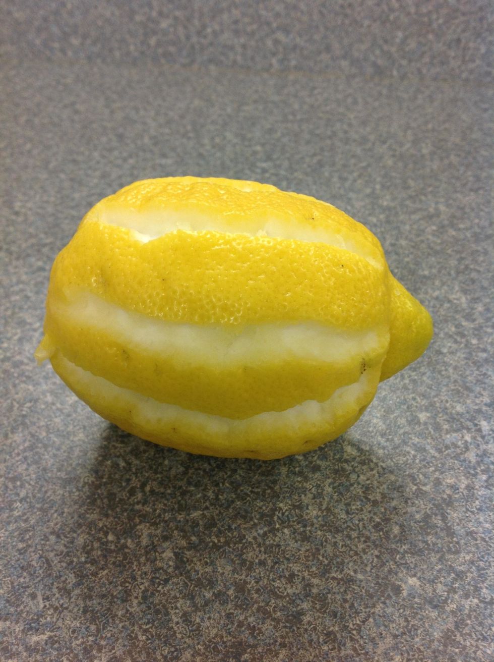 Eventually, your lemon should look like this.