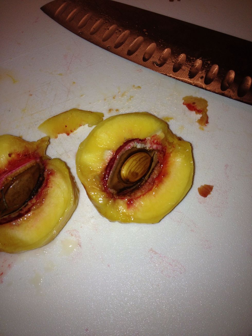 Ever wondered what the inside of a peach stone looked like? One GIANT peach seed! I just thought this was really cool and had to share.