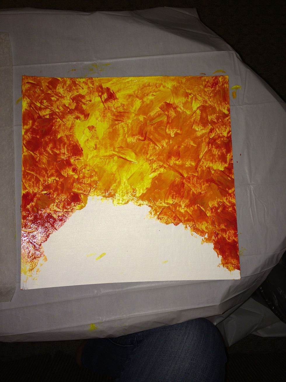 Every stroke of color must be broken by another color.