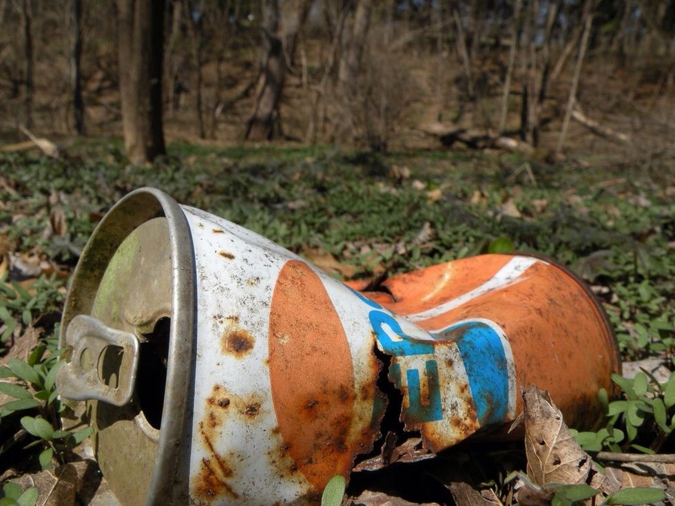 Every survival expert will tell you that you can find litter just about anywhere on earth. Even on remote islands litter gets washed up on shore. If you're lucky you might find an empty can.
