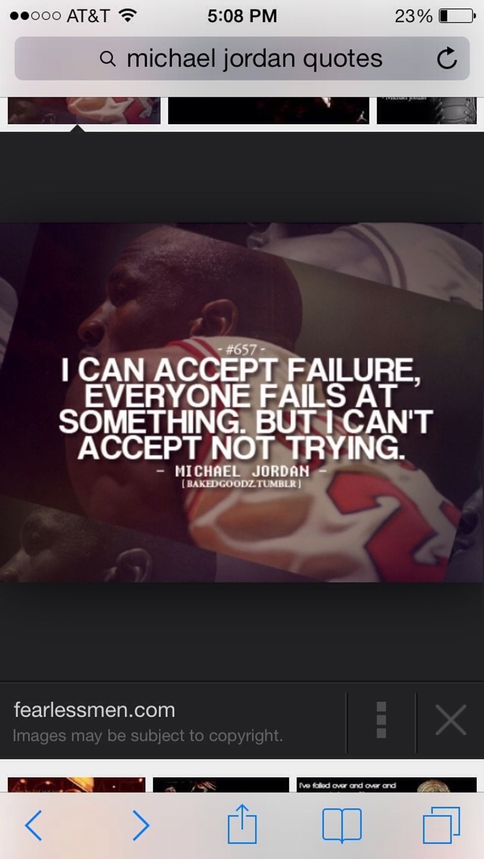 Everyone has to just keep going and trying no matter what they adversities come upon them