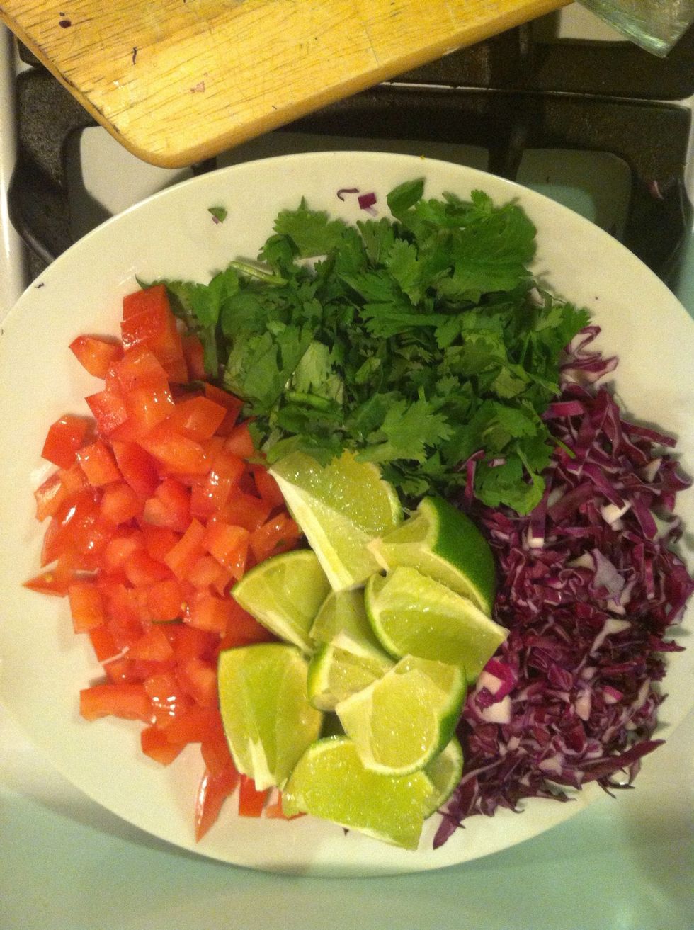 Everything is chopped down time to make the toasted