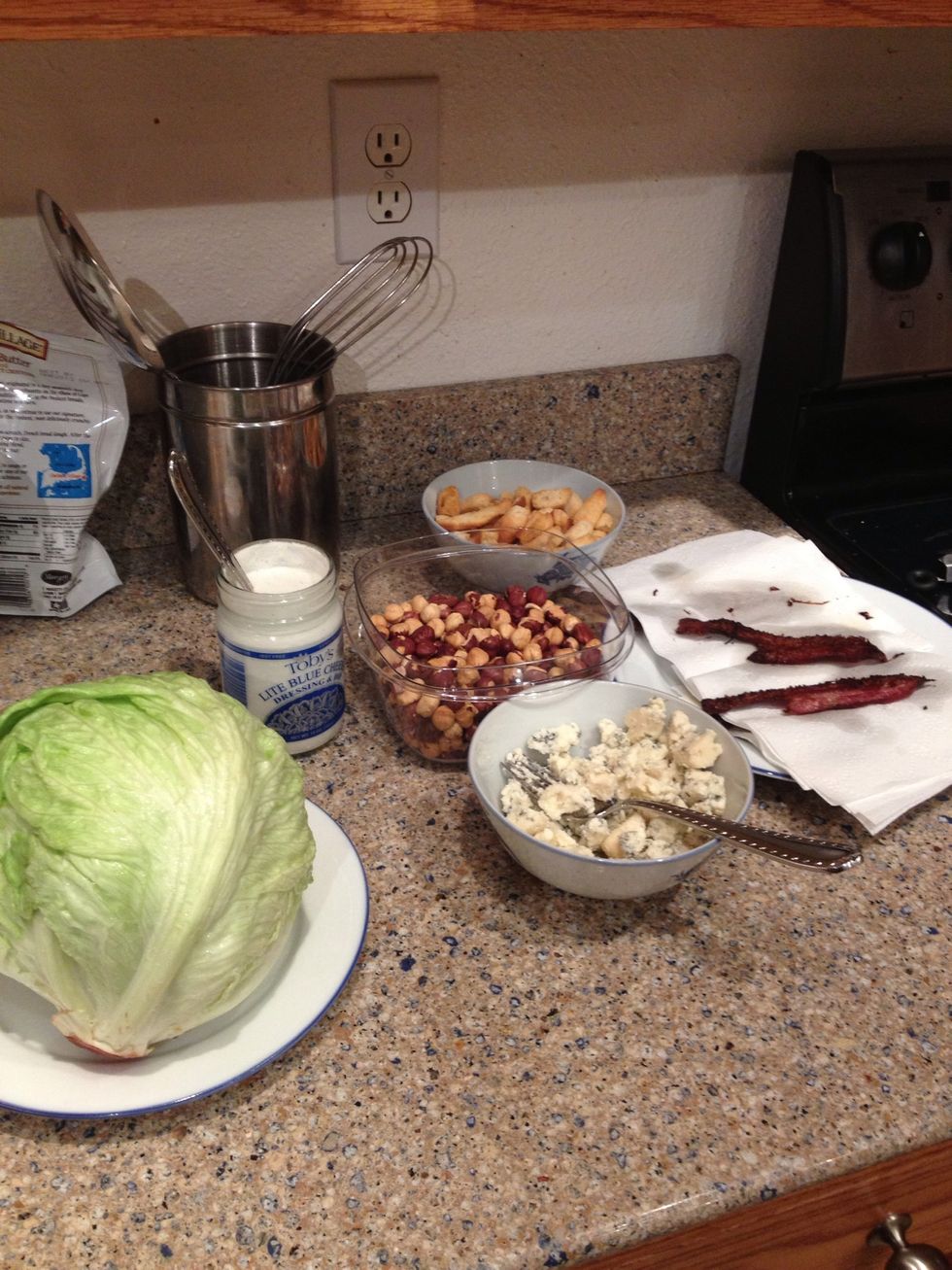 Everything is ready to be made into an amazing salad so LET'S DO THIS!