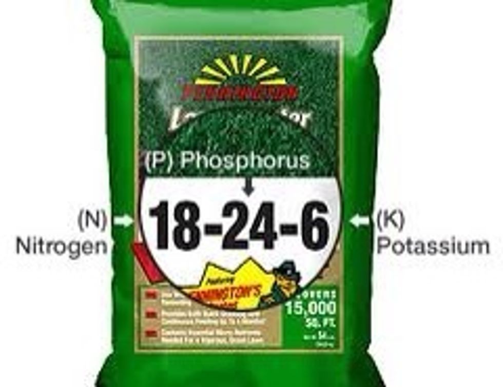 Ex: 18-24-6 this means 18% is percentage of nitrogen ( N ) , 24% is percentage of phosphorus ( P ) , 6% is percentage of potassium ( K )