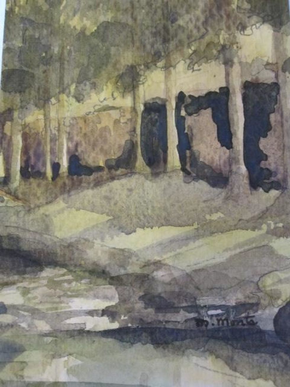 Examine the picture to make sure it's original art. Look for brush strokes, pencil marks, or art quality paper