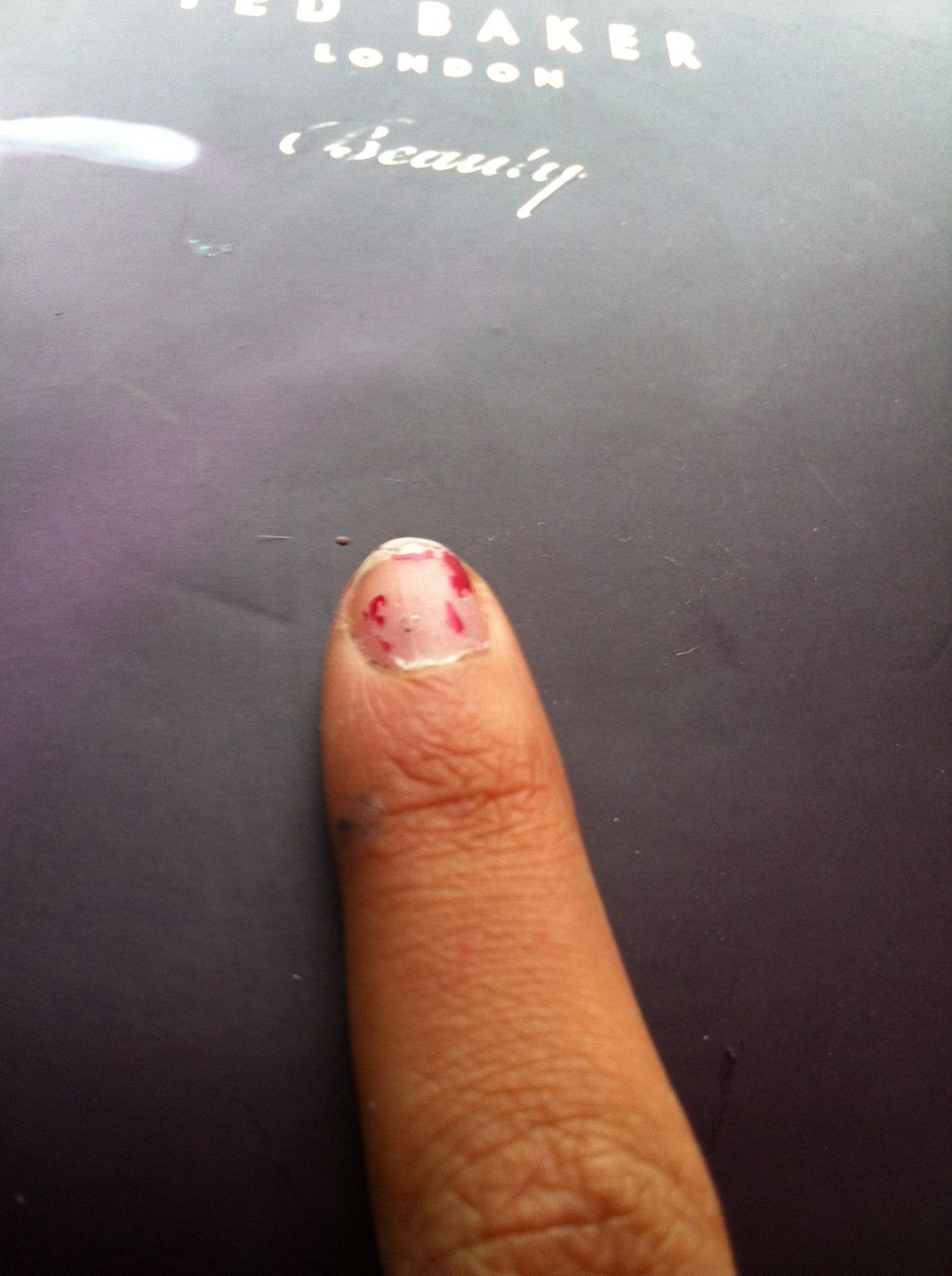 Excuse the leftover nail polish, if you have the same problem as me then just remove with a little bit of remover.