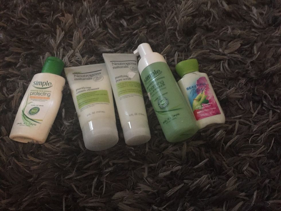 Exfoliate your skin I use the simple  products and neutrogena products and the beautiful day body lotion from bbw