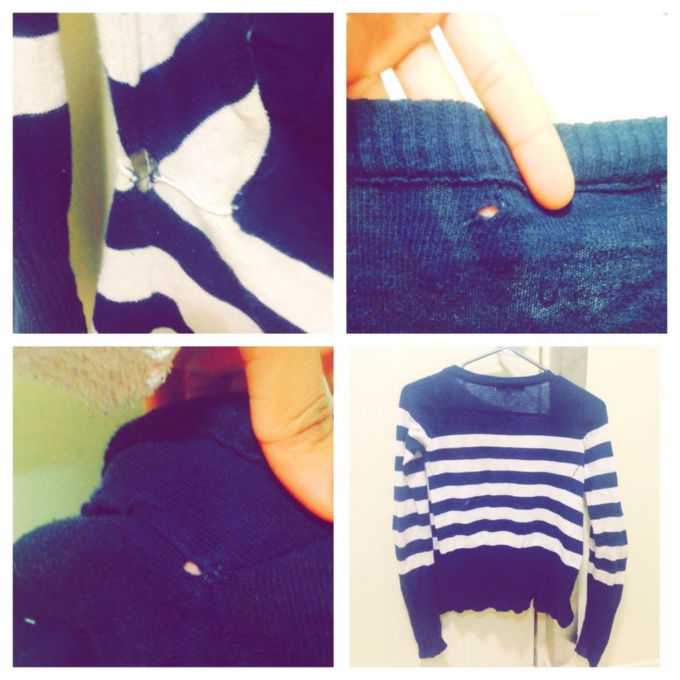 Exhibit A: 100% cotton cardigan (use your own sad, but loved item!)