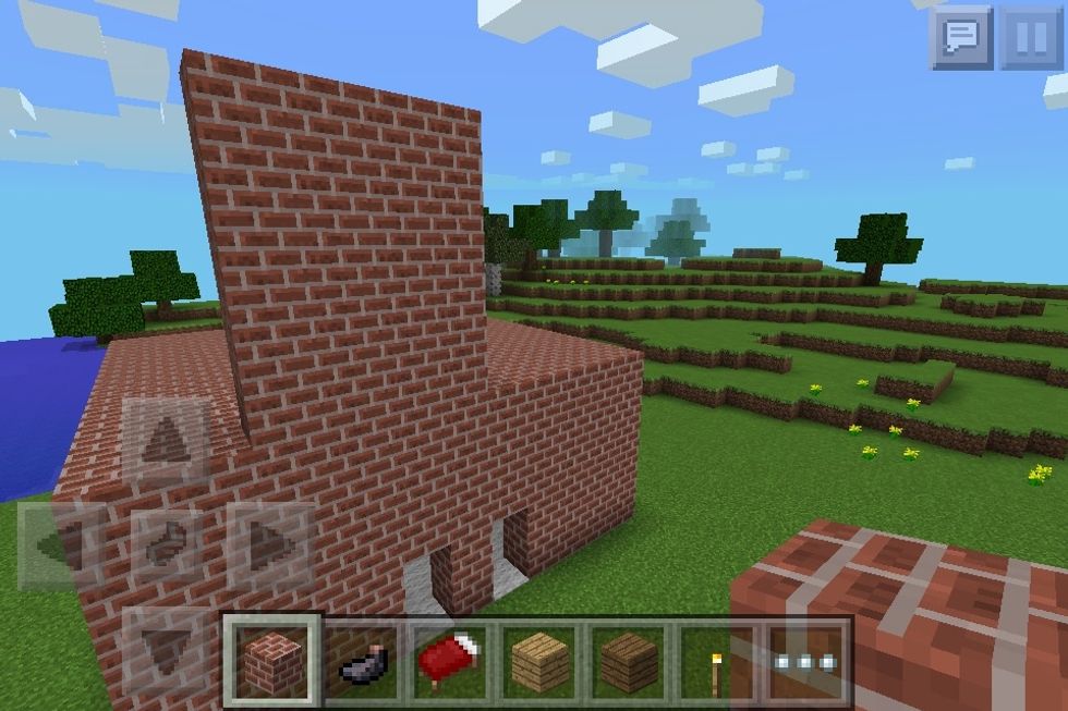 Expand the top two blocks into walls