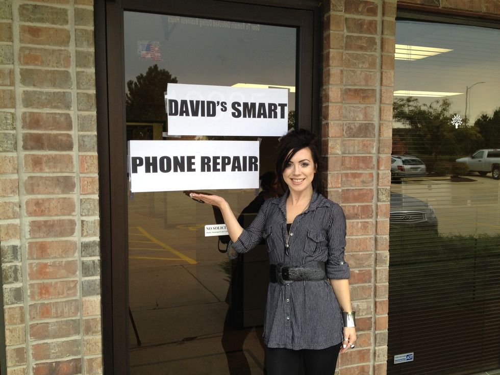 Exploding with pride she opened her first storefront in David's name in August of 2012.