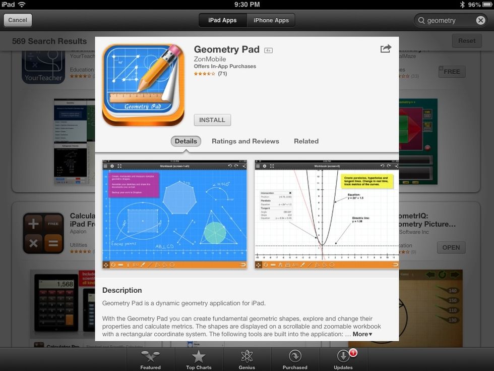 Explore geometric shapes with GEOMETRY PAD by ZonMobile