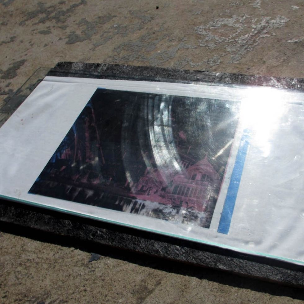 Expose your Lumitype in the sun. I exposed this print for 15 minutes in full sunshine.