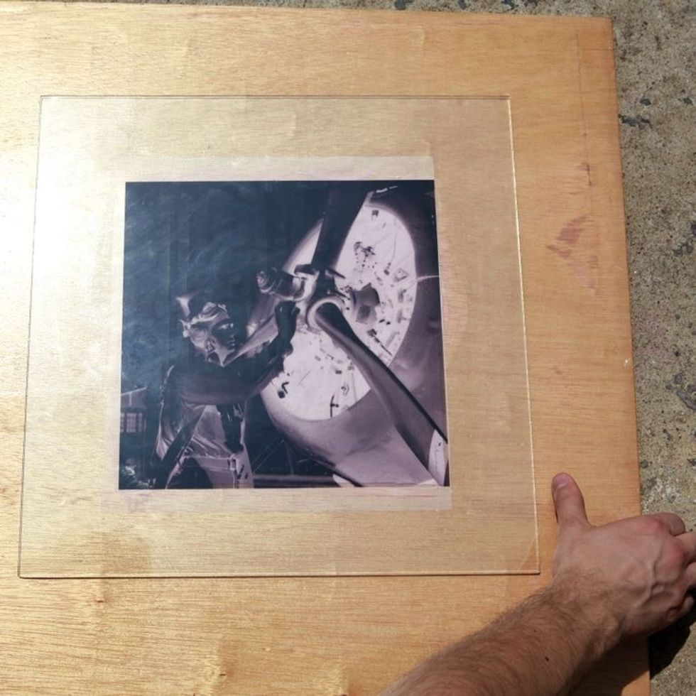 Expose your print in direct sunlight for 10-12 mins. You may want to expose for up to 15 mins if you are using glass to hold your negative down. It can take about 30 mins if done on a cloudy day.