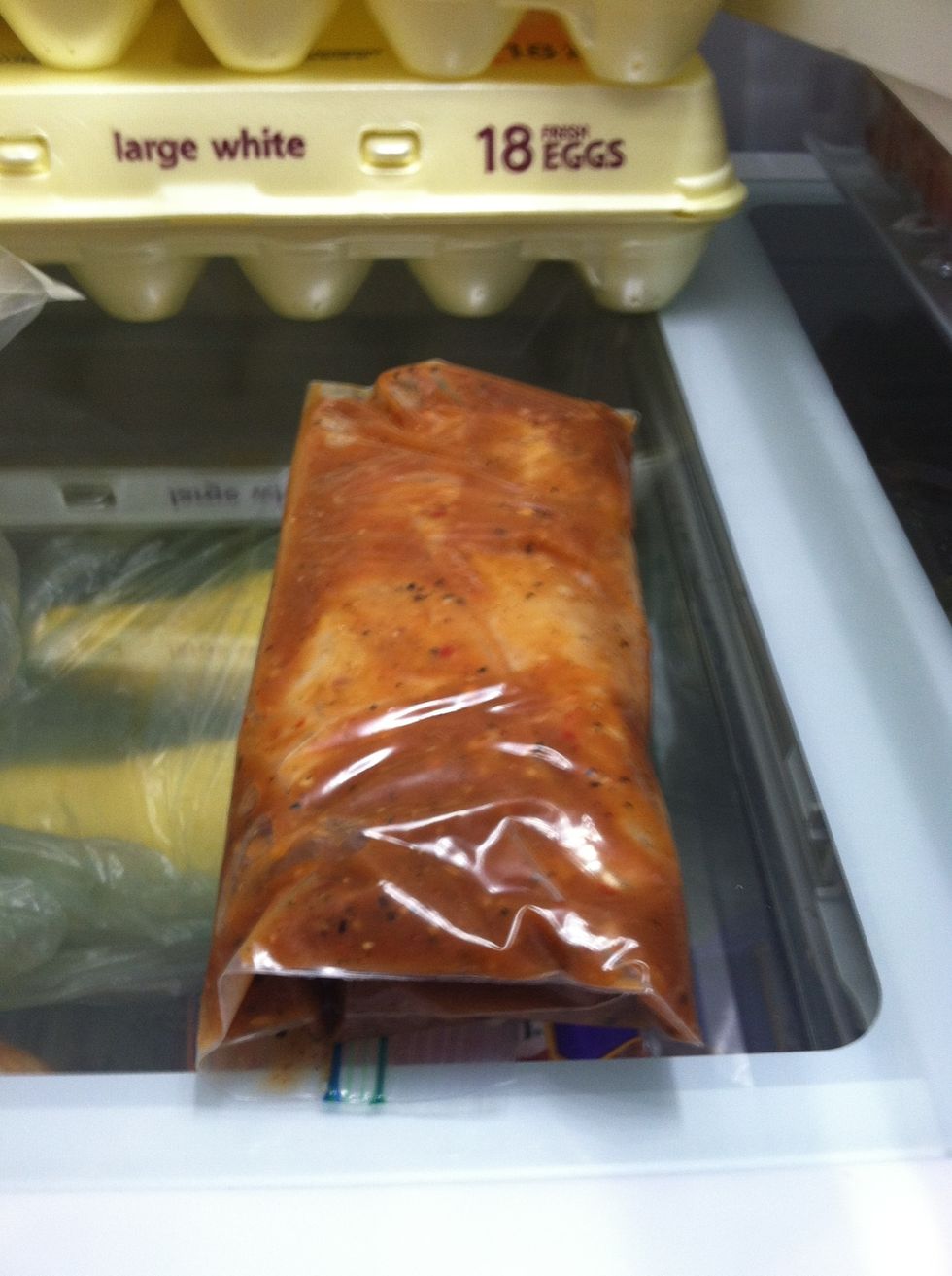 Extract all air from bag and store in refrigerator for 1-2 days.