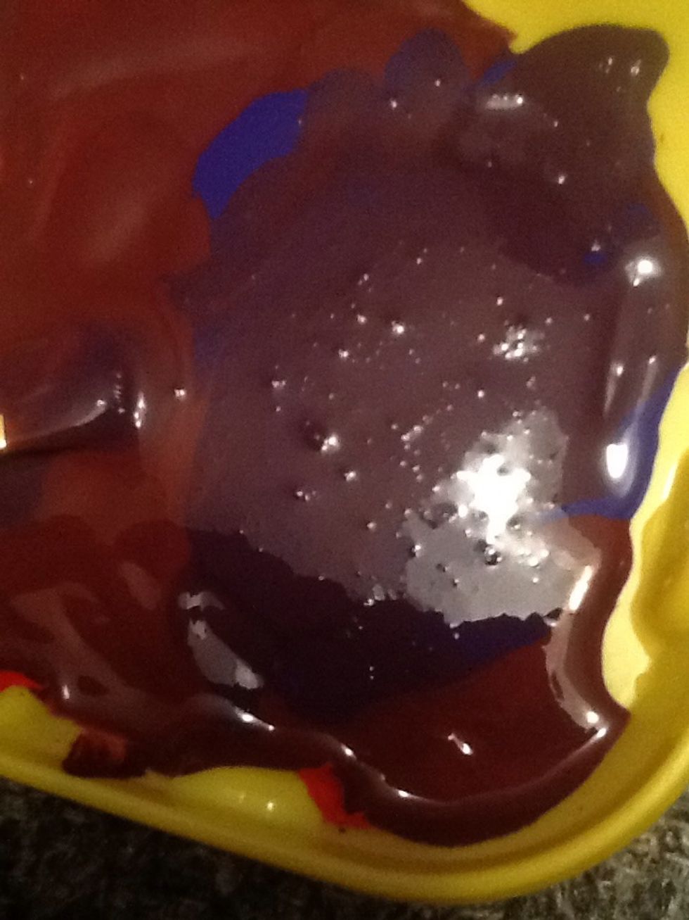 Extras: you can also mix blue and red to make purple. You can also mix...