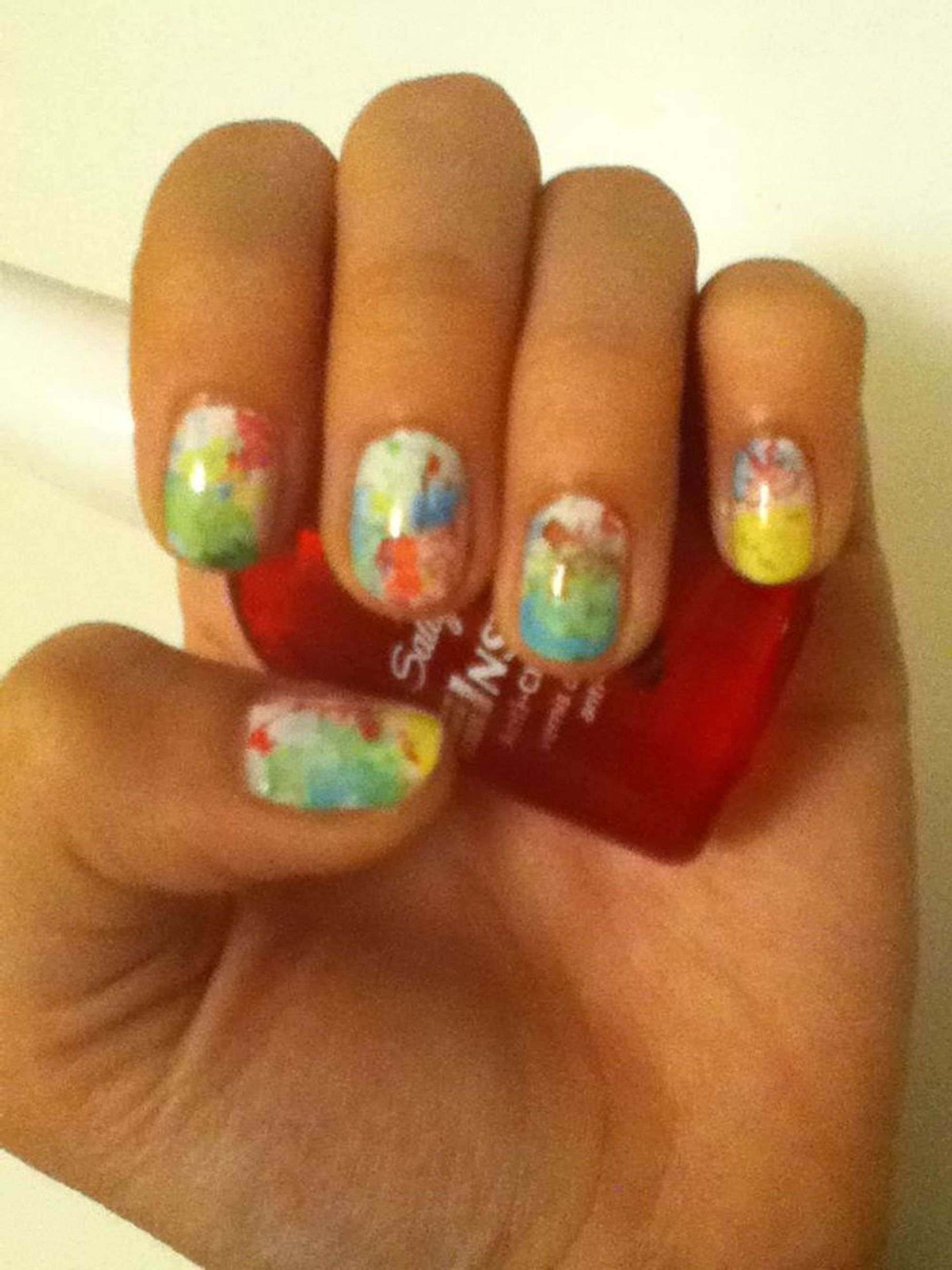 How to paint splatter nails B+C Guides