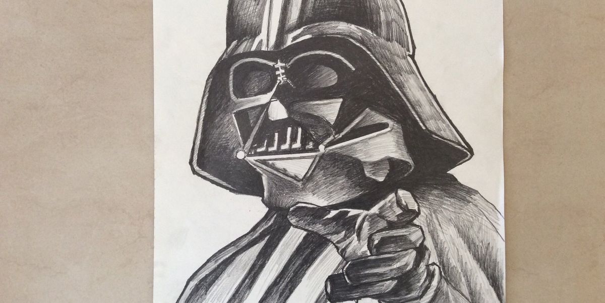 How to draw a realistic darth vader B+C Guides