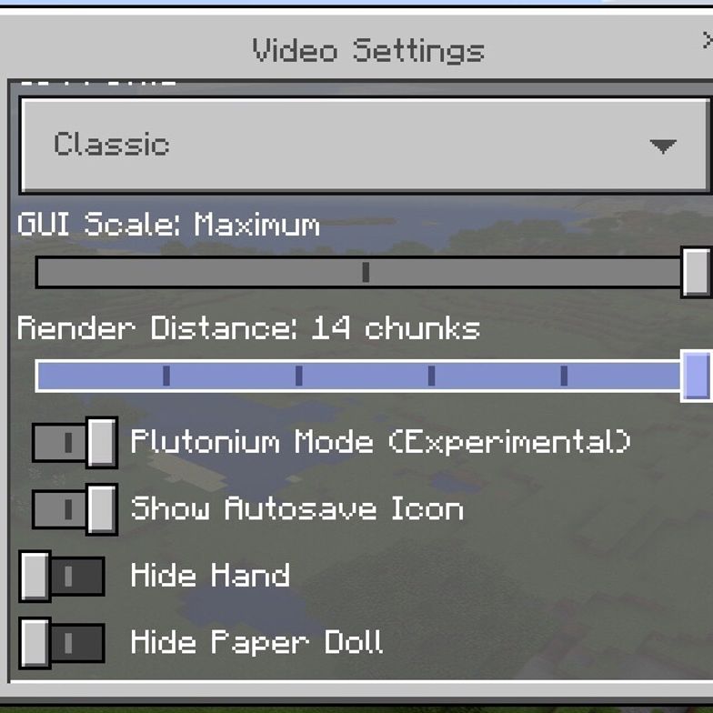 Minecraft Pe Should Restart Quickly Go To Video Settings And Change The Render Distance I Just Put Mine All The Way Up B C Guides