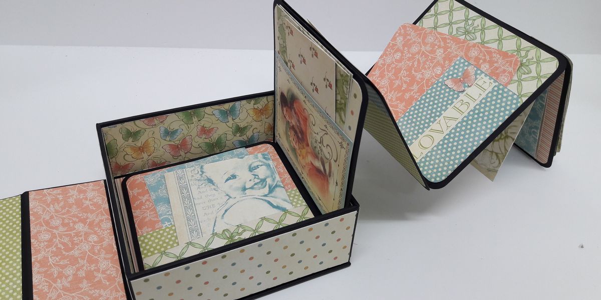 How to create an accordion in a box mini album B+C Guides