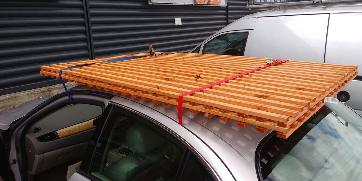 How to carry fence panels on your car roof without a rack B+C Guides