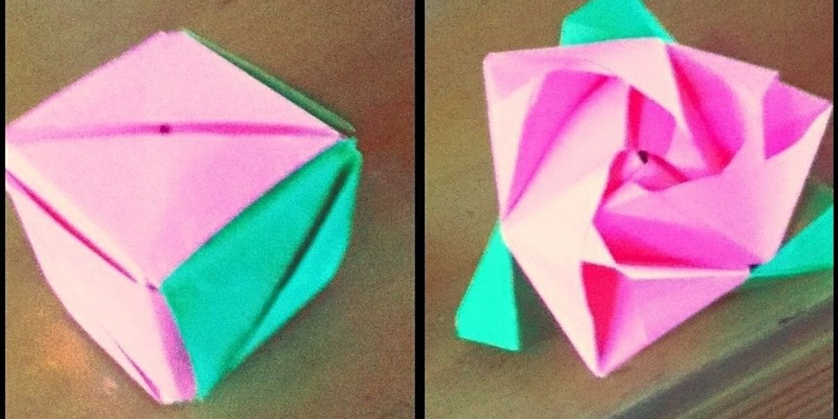 How to make an origami rose box B+C Guides