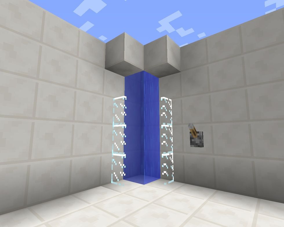 How to create a working shower in minecraft B+C Guides