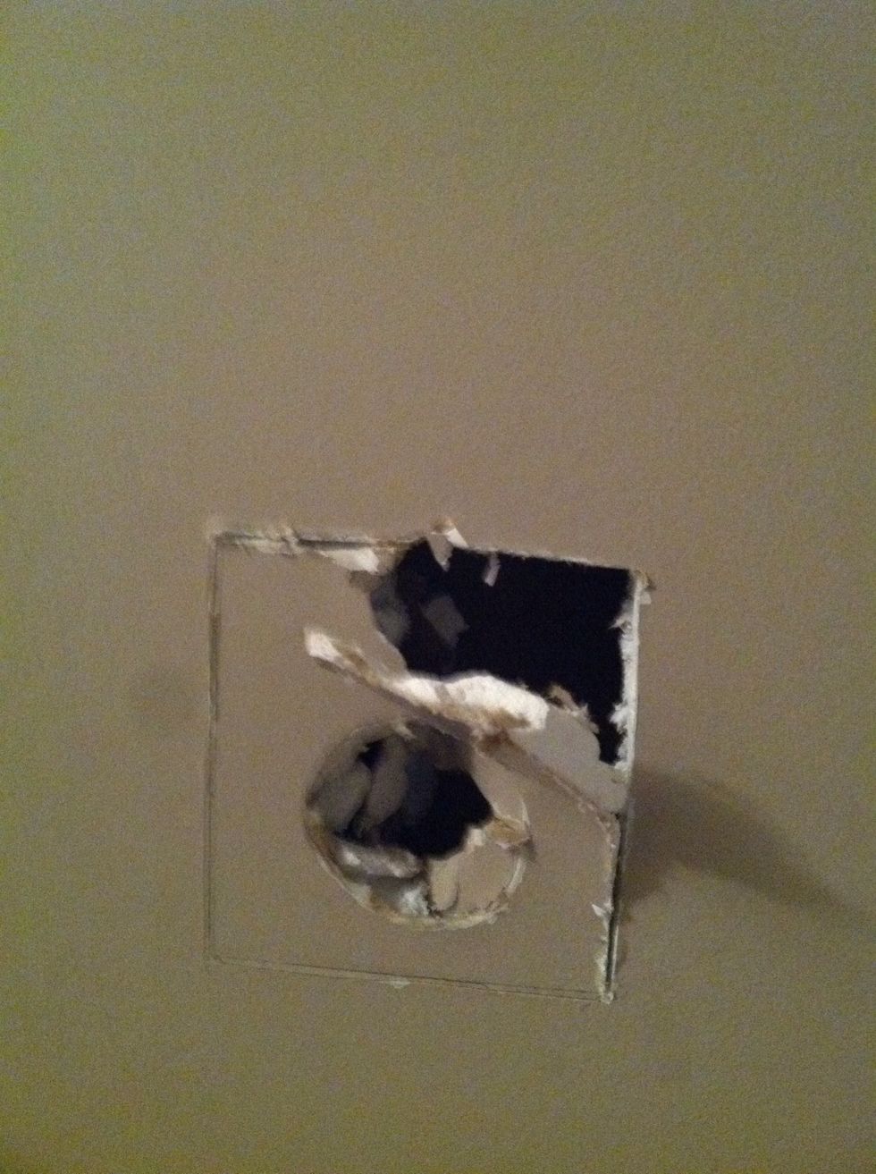 How to fix a door knob hole in drywall B+C Guides