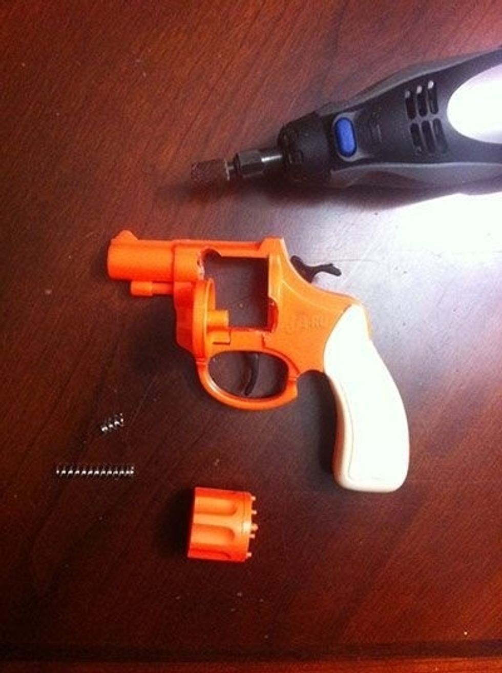 How to modify a $2 cap gun to load faster and smoother - B+C Guides